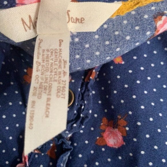 Matilda Jane Floral Print Blouse Top Long Sleeve Large - Picture 13 of 14